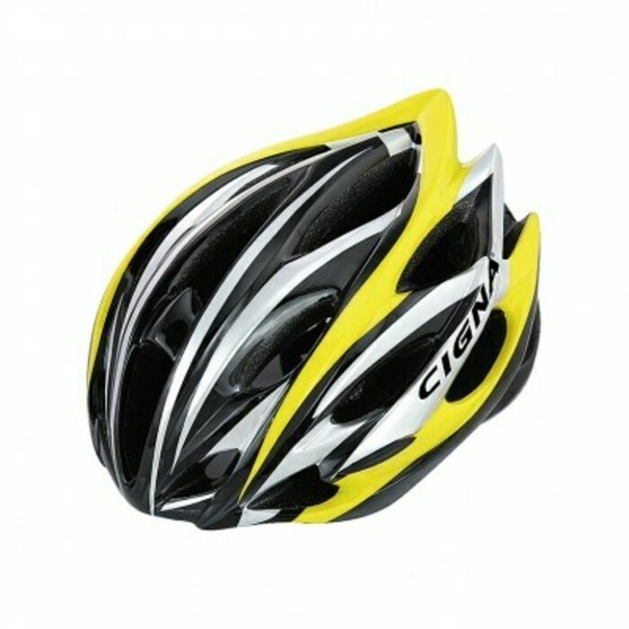 Велошлем Cigna WT-015 black/yellow/silver