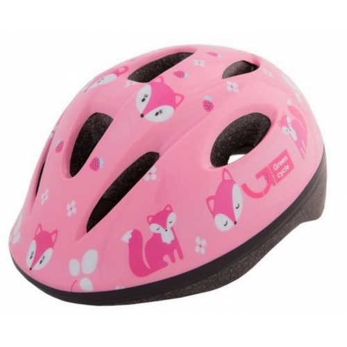 Велошлем Green Cycle Foxy розовый/малиновый/белый