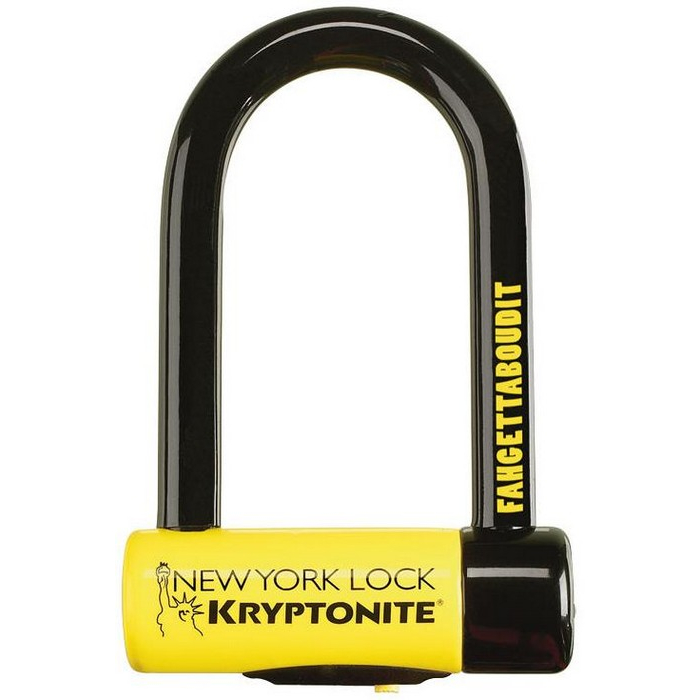Велозамок KRYPTONITE U-Lock New York Fahgettaboudit Lock Black/Yellow