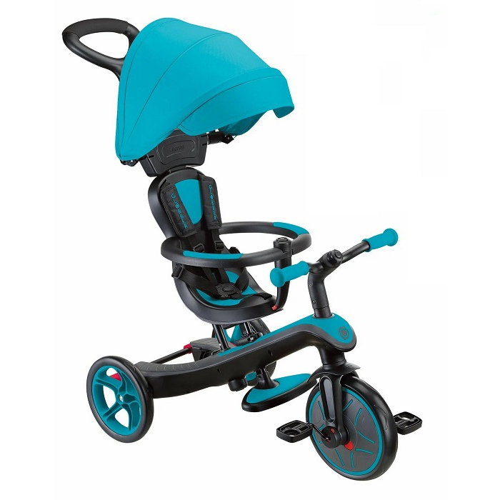 Трехколесный велосипед-беговел Globber Trike Explorer 4in1 голубой