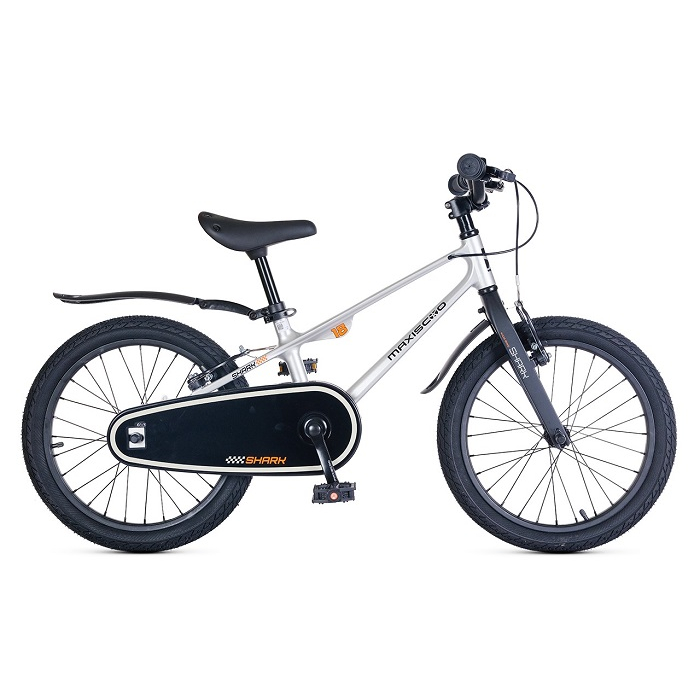Велосипед Maxiscoo Shark Sport 18" серый жемчуг (2025)
