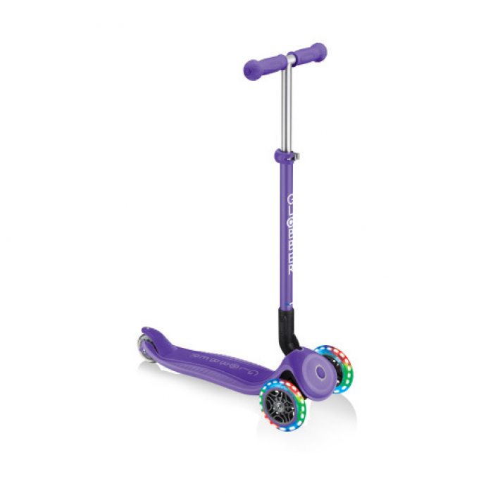 Самокат Globber Primo Foldable Plus Lights фиолетовый