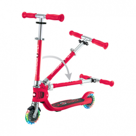 Самокат Globber Flow Foldable Junior Lights красный