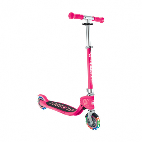 Самокат Globber Flow Foldable Junior Lights розовый