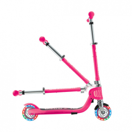 Самокат Globber Flow Foldable Junior Lights розовый