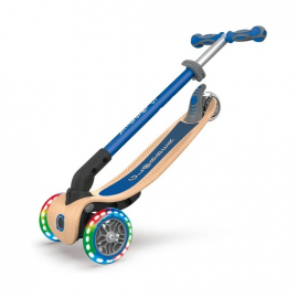 Самокат Globber Primo Foldable Wood Lights blue