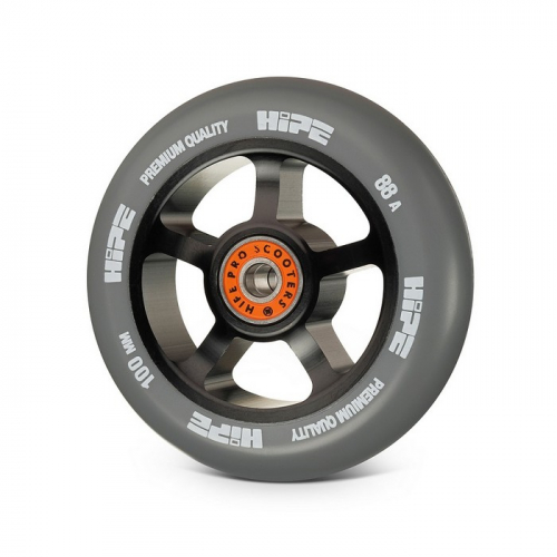 Колесо для самоката Hipe 5Spoke 100мм black/grey 1шт