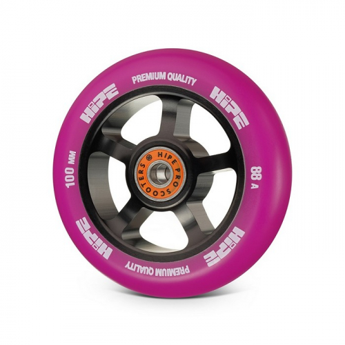 Колесо для самоката Hipe 5Spoke 100мм black/purple 1шт