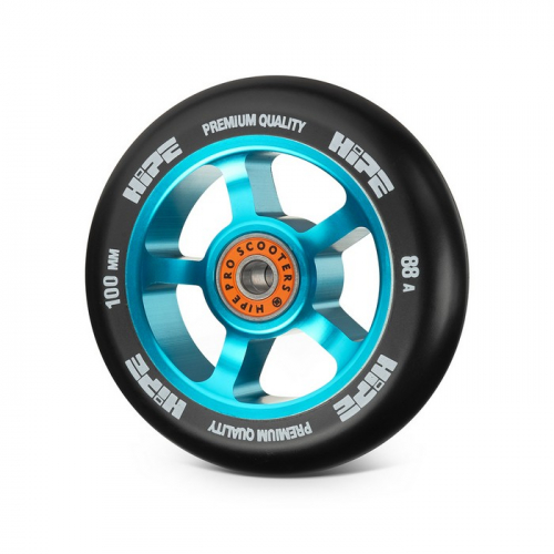 Колесо для самоката Hipe 5Spoke 100мм blue/black 1шт