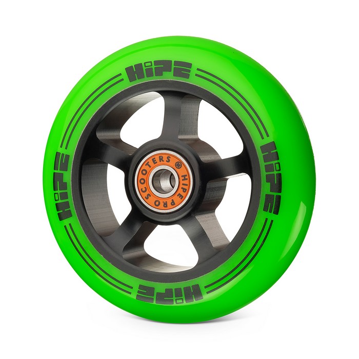 Колесо для самоката Hipe H1 100мм black/green 1шт