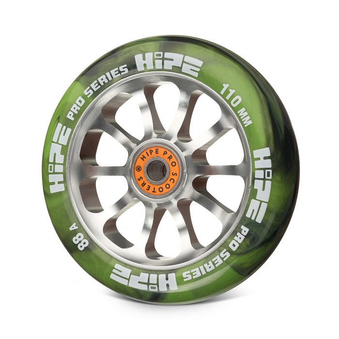 Колесо для самоката Hipe H7 110мм 26мм green/silver 1шт