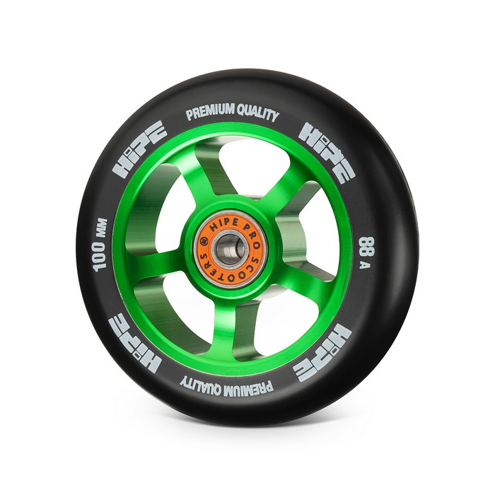 Колесо для самоката Hipe 5Spoke 100мм green/black 1шт