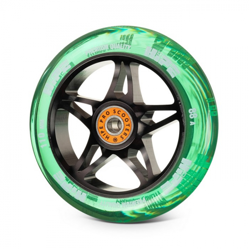 Колесо для самоката Hipe Star 110мм black/transparent green 1шт