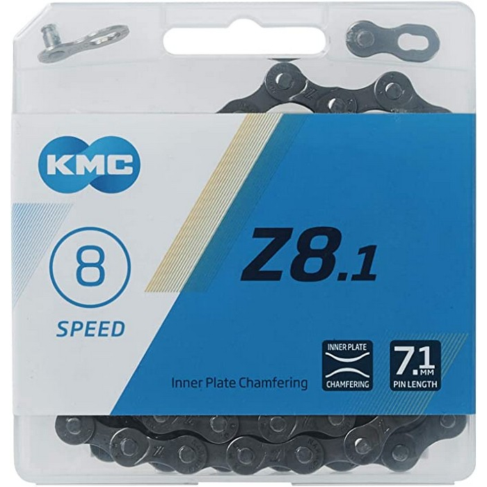Цепь KMC Z8.1 8SP 1/2X3/32"x116 116Links grey